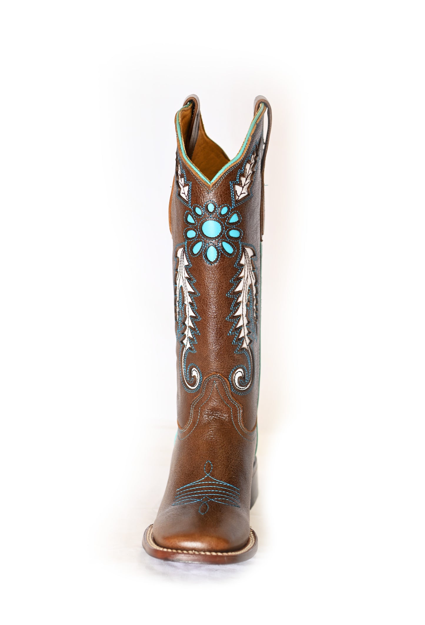 Turquoise Concho Square Toe