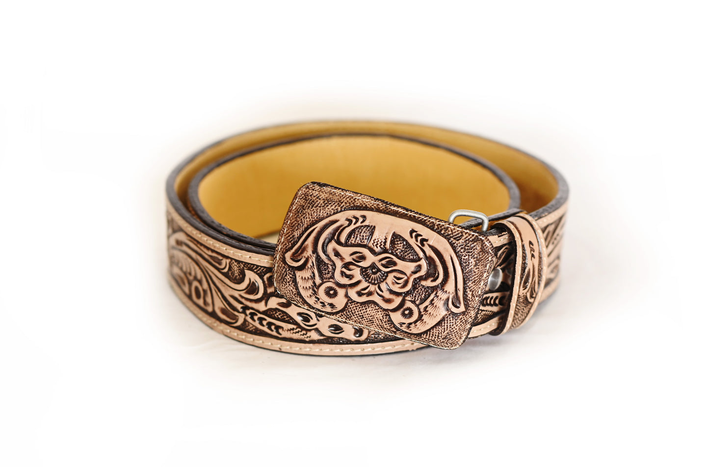 Brown Tooled Belt