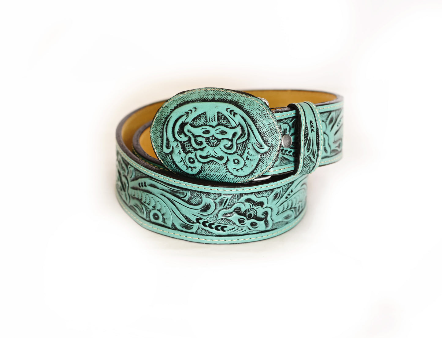 Turquoise Tooled Belt