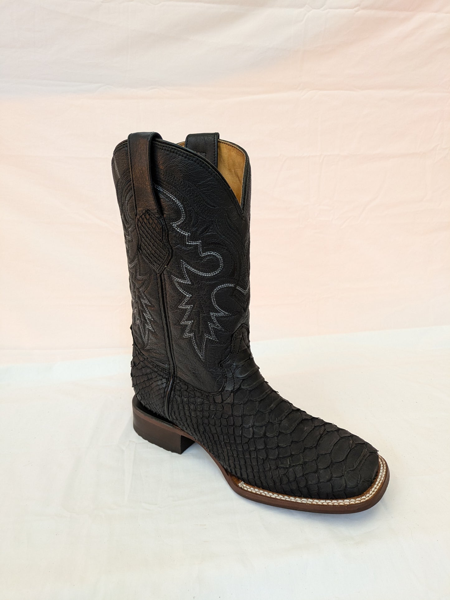 Black Python Boots