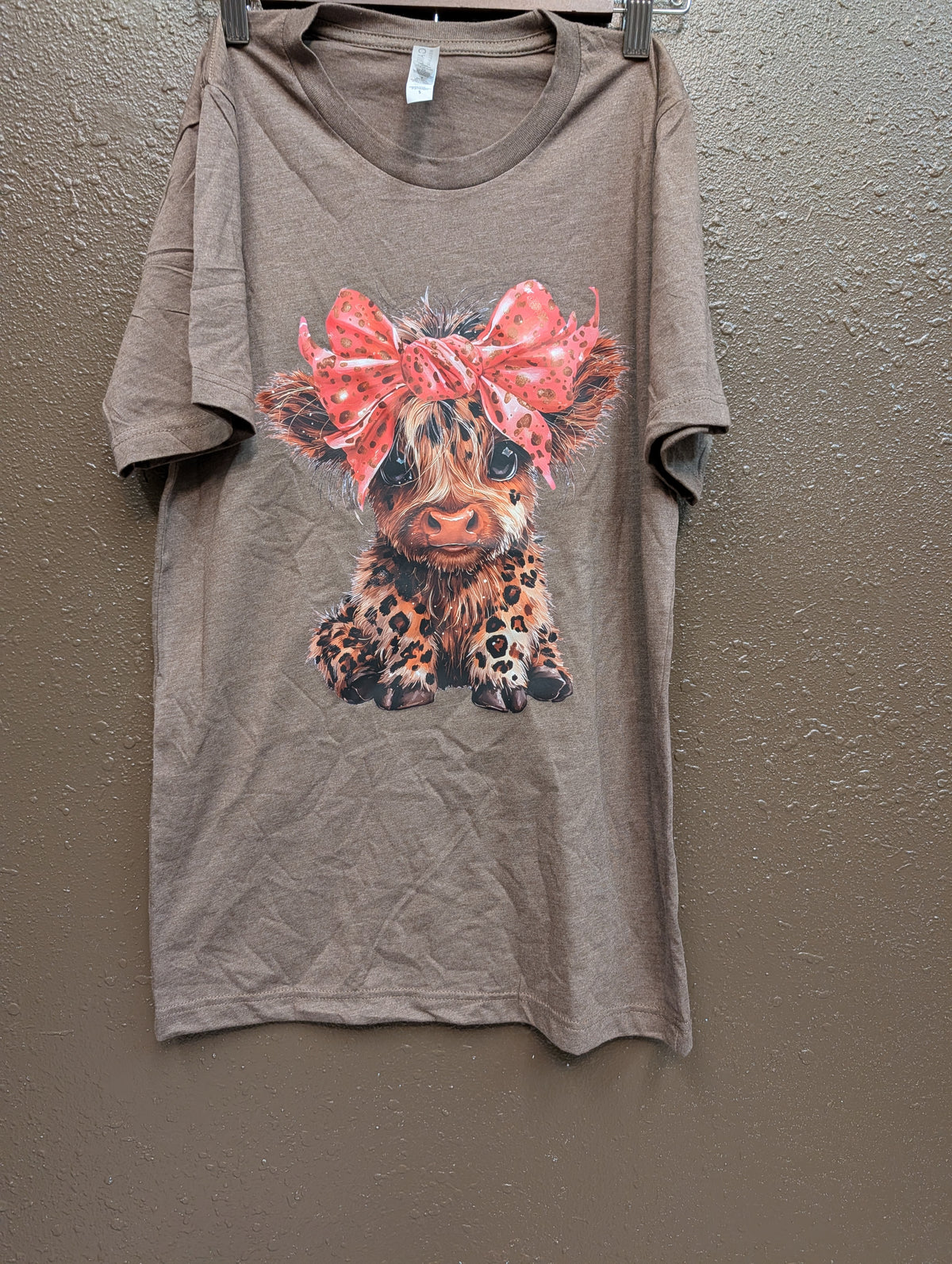 Pink Bow Highland Cow T-Shirt