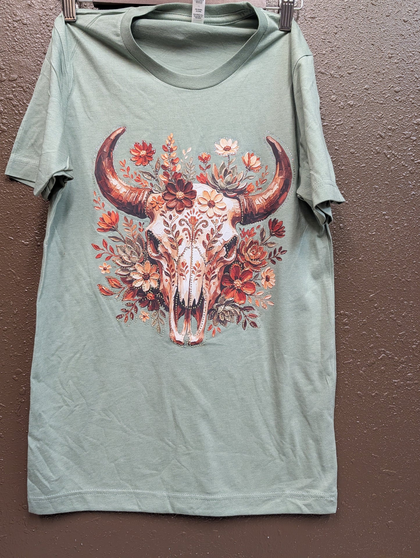 Floral Bling Steer T-Shirt