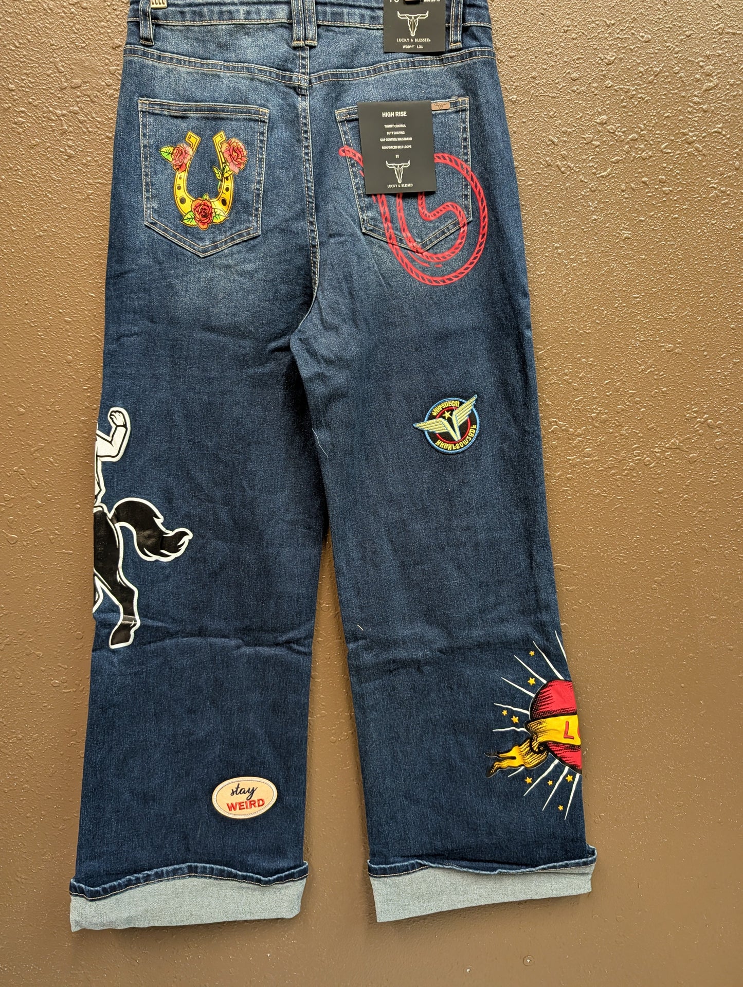 Rodeo Cuffed Wide Leg Jean