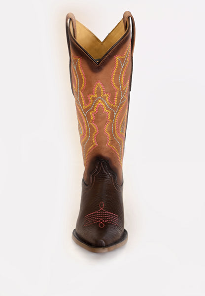 Brown Snip Toe Boots