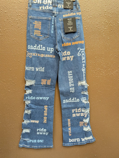 Saddle Up Western Wide Leg Jean