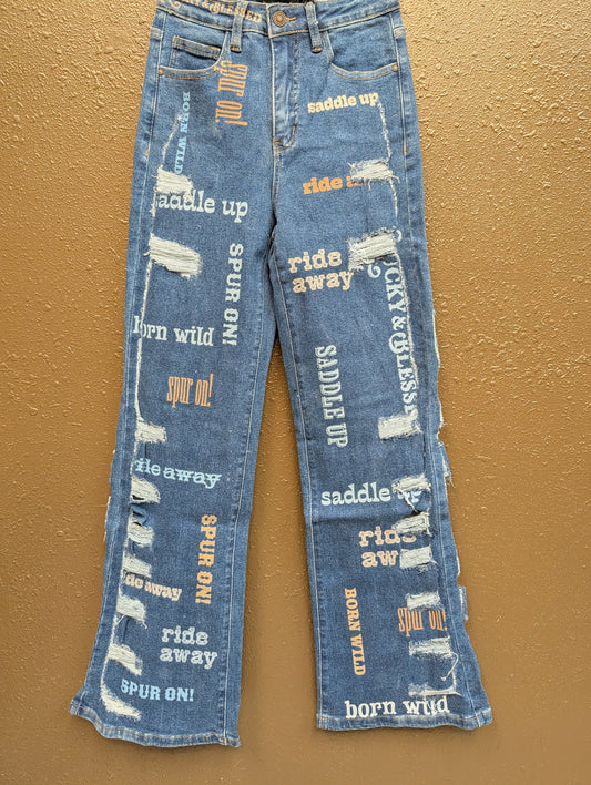 Saddle Up Western Wide Leg Jean