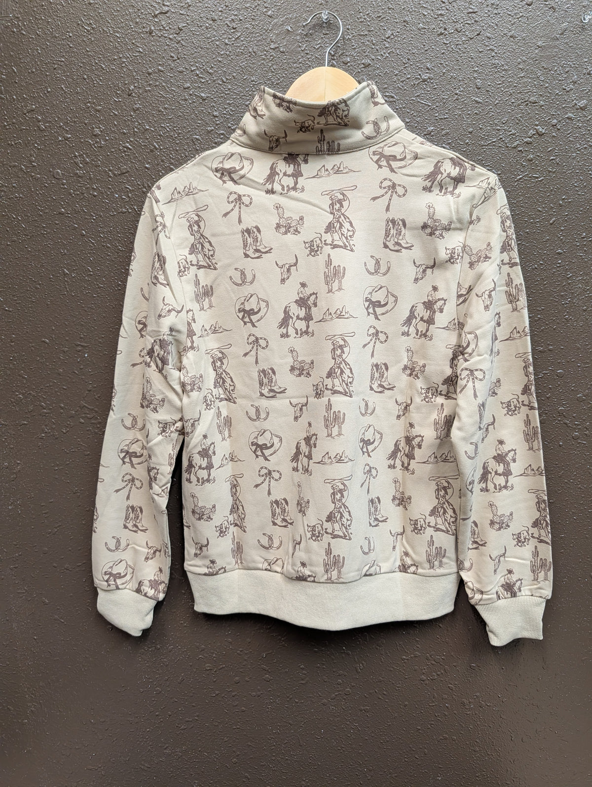 Rockin A Ribbon Roping Zip Sweatshirt